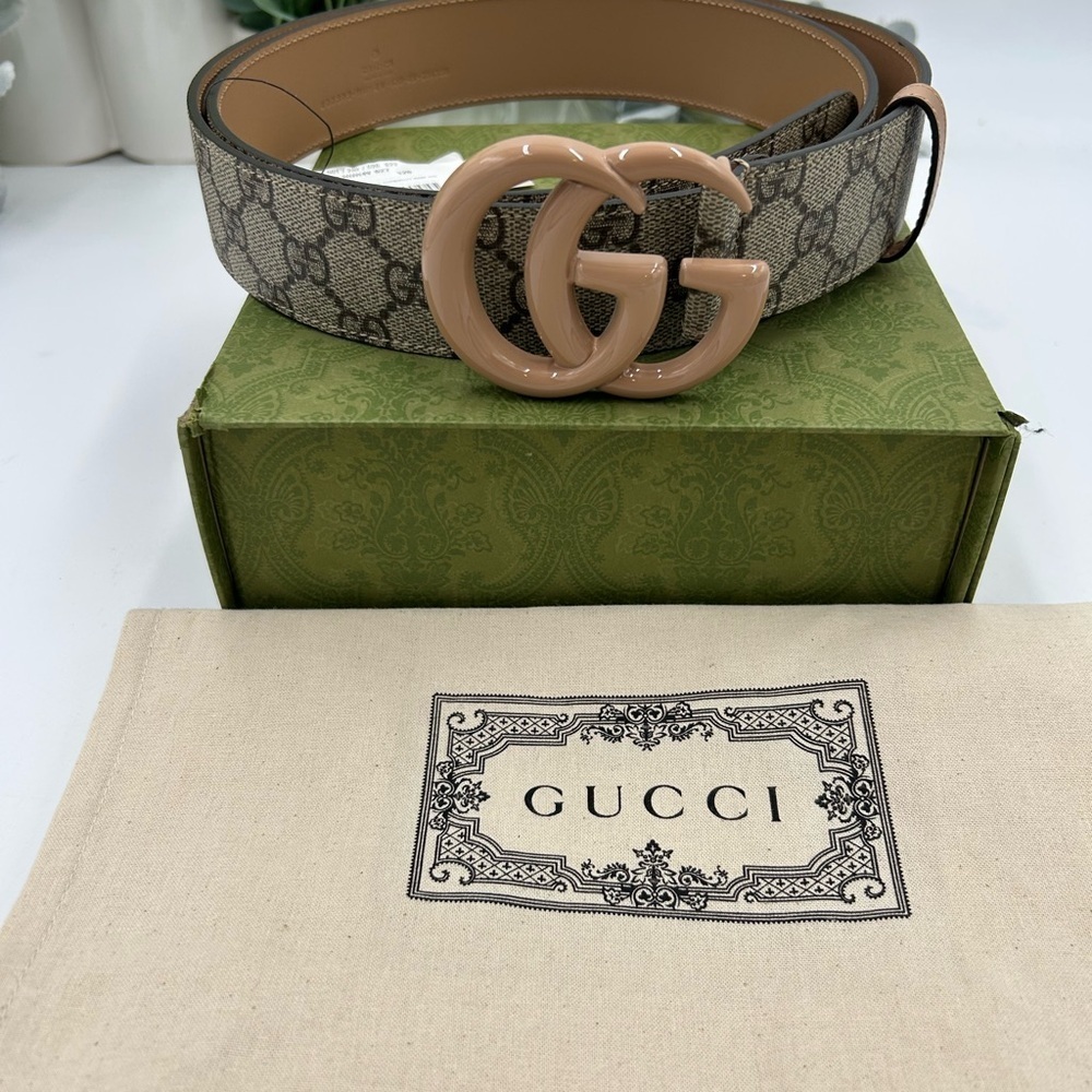 Men's Gucci, GG Marmont, Supreme canvas belt size 120 cm/46 inches made in Italy - Picture 3 of 8